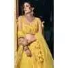 party wear net bridal wear lehenga with jewellery -784124592