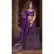 Deep Purple Color Net Embroidered Designer Bridal Party Wear Lehenga Coli -802124746