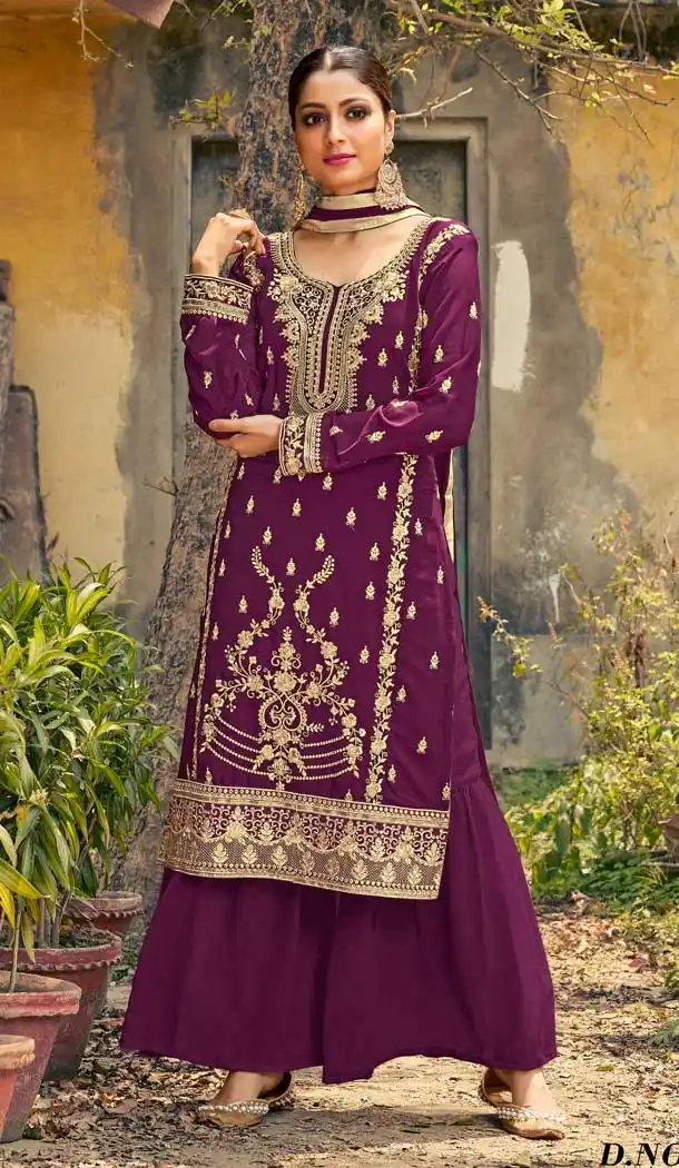 latest pakistani georgette palazzo salwar suit -808124778