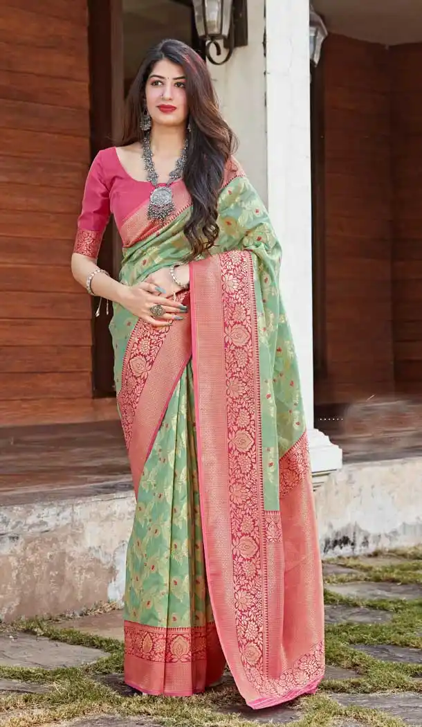 Sea Green Color Malashree Silk Classic Traditional Party Wear Saree -1030126684