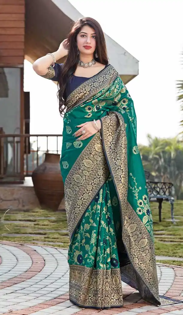 Green Color Malashree Silk Classic Traditional Party Wear Saree -1030126686