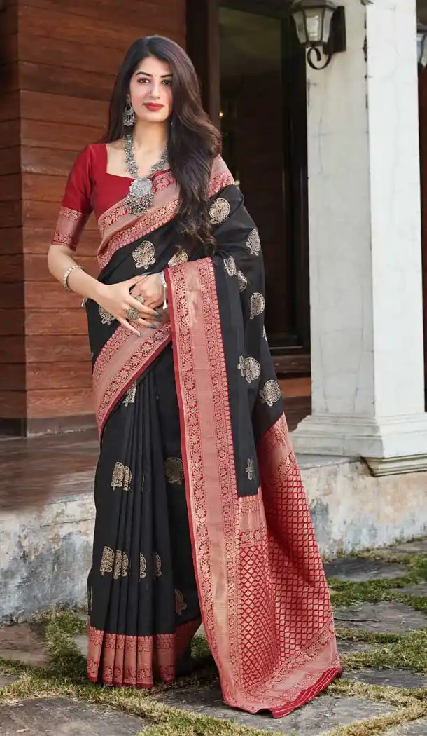 Black Color Malashree Silk Classic Traditional Party Wear Saree -1030126689