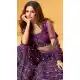 Brinjal Color Net Designer Bridal Wedding Wear Lehenga Choli -1128127666