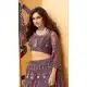 Grape Color Net Designer Bridal Wedding Wear Lehenga Choli -1128127671
