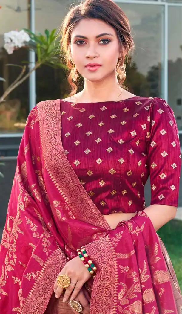 Multi Color Silk Designer Traditional Wear Lehenga Choli -1182128034