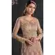 Beige Color Butterfly Net Designer Party Wear Indo Western Gown Suit -1209128309