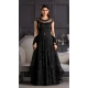Black Color Butterfly Net Designer Party Wear Indo Western Gown Suit -1209128311