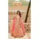 Fascinating Peach Color Silk Heavy Bridal Wedding Wear Lehenga Choli -1230128498