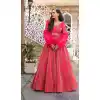 Red Color Chanderi Silk Designer Festive Party Wear Lehenga Choli -1428129843