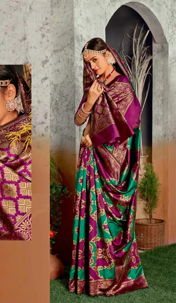 Magenta Color Art Silk Traditional Classic Party Wear Saree Blouse -1446129979