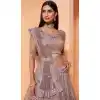 Beige Color Net Heavy Designer Party Wear Plus Size Lehenga Choli -1465130115