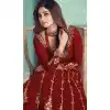 Maroon Color Real Georgette Designer Pakistani Wear Aanarkali Suit -1492130434