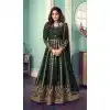 Green Color Real Georgette Designer Pakistani Wear Aanarkali Suit -1492130438
