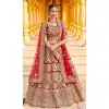 Sun Shine Red Color Velvet Heavy Designer Bridal Wedding Lehenga Choli -1503130656