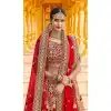 Sun Shine Red Color Velvet Heavy Designer Bridal Wedding Lehenga Choli -1503130656