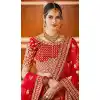 Pretty Red Color Velvet Heavy Designer Bridal Wedding Lehenga Choli -1503130659