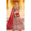 Captivating Red Color Velvet Heavy Designer Bridal Wedding Lehenga Choli -1503130664