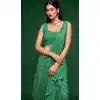 Green Color Georgette Designer Party Wear Fancy Saree Blouse -1513130723
