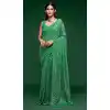 Green Color Georgette Designer Party Wear Fancy Saree Blouse -1513130723