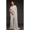 White Color Georgette Designer Party Wear Fancy Saree Blouse -1513130728