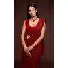 Chic Red Color Georgette Designer Party Wear Fancy Saree Blouse -1513130732