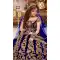 Captivating Blue Color Markable Velvet Designer Pakistani Style Lehenga Choli -1522130777