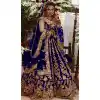 Captivating Blue Color Markable Velvet Designer Pakistani Style Lehenga Choli -1522130777