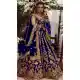 Captivating Blue Color Markable Velvet Designer Pakistani Style Lehenga Choli -1522130777