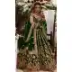 Charming Green Color Markable Velvet Designer Pakistani Style Lehenga Choli -1522130778