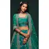 Aesthetic Green Color Art Silk Designer Traditional Wear Lehenga Choli -1643131719