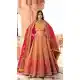 Attractive Peach Color Silk Designer Heavy Bridal Wear Lehenga Choli -1646131751