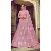 Hot Pink Color Soft Net Designer Sangeet Wear Lehenga Choli -1749132779