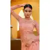Peach Color Soft Net Designer Party Wear Indo Western Suit -1750132785
