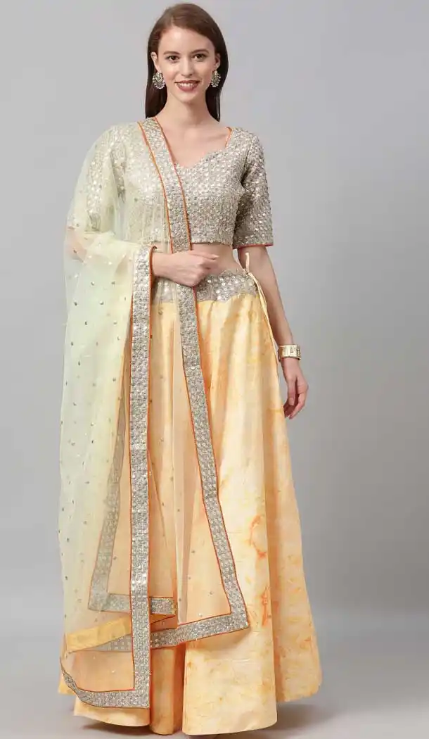 Navajo White Color Art Silk Designer Heavy Festive Party Wear Lehenga Choli -1788133118