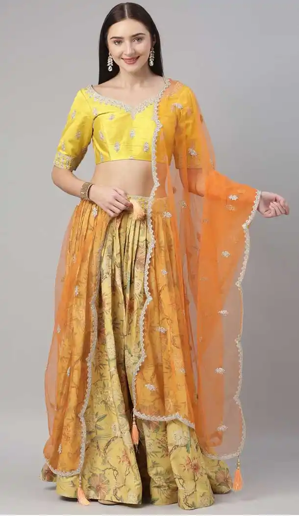 Multi Color Georgette Designer Heavy Festive Party Wear Lehenga Choli -1788133123