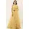 Cream Color Net Designer Heavy Mehendi Sangeet Wear Lehenga Choli -789133138