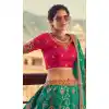 Peacock Color Pure Premium Silk Heavy Designer Wear Lehenga Choli -1794133212