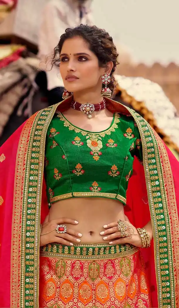 Multi Color Pure Premium Silk Heavy Designer Wear Lehenga Choli -1794133217