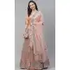 Peach Color Net Heavy Designer Party Wear Women Lehenga Choli -1798133270