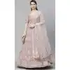 Pink Pastel Color Georgette Heavy Designer Bridal Wear Lehenga Choli -1815133451