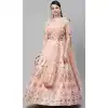 Peach Color Georgette Heavy Designer Bridal Wear Lehenga Choli -1815133454