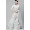 Sky Blue Color Georgette Heavy Designer Bridal Wear Lehenga Choli -1815133455