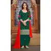Sparkling Green Color Faux Georgette Casual Party Wear Patiyala Salwar Suit -1821133502