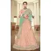 Peach Color Net Heavy Embroidered Work Wedding Lehenga Choli -1859133942