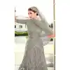 Grey Color Net Heavy Embroidered Work Wedding Lehenga Choli -1859133947