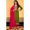 Fancy Green Color Jam Silk Embroidered Casual Office Wear Salwar Kameez -1869134054