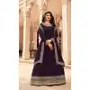 Prachi Desai Wine Color Faux Georgette Anarkali Salwar Suit -1871134068