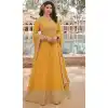 Prachi Desai Yellow Color Faux Georgette Anarkali Salwar Suit -1871134069