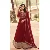 Prachi Desai Maroon Color Faux Georgette Anarkali Salwar Suit -1871134071