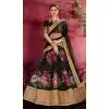 Black Color Raw Silk Digital Printed Party Wear Women Lehenga Choli -1878134110